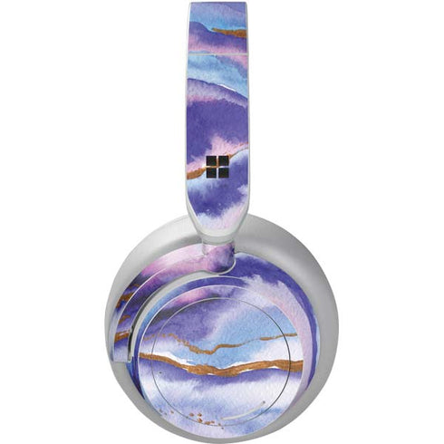Blue Violet Watercolor Geode Surface Headphones Skin